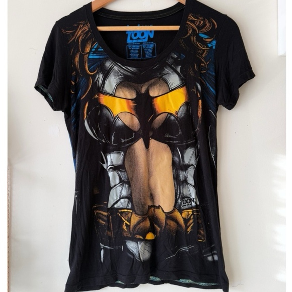 Lady Toon Comic Cat Woman Graphic Tee Rare Black XL Y2K VTG Streetwear Comicon - Picture 2 of 10
